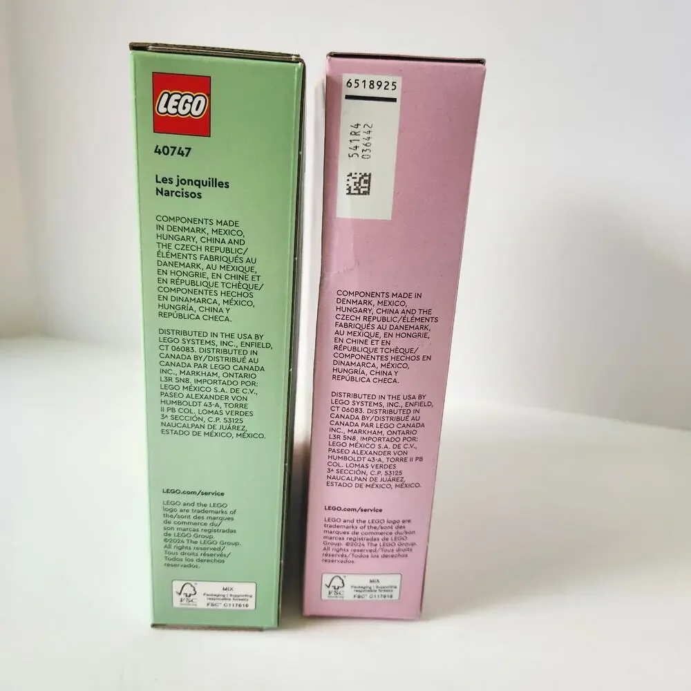 New! LEGO Botanical Flower Lot Cherry Blossoms 40725 Daffodil 40747 Building Set